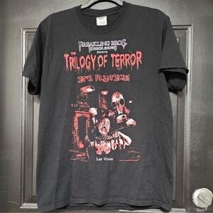 Trilogy Of Terror T-Shirt Horror Medium Freakling Bros Vegas Jerzees Black Tee